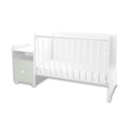 Bed TREND PLUS NEW white+milky green Bed TREND PLUS NEW white /baby bed+cupboard/